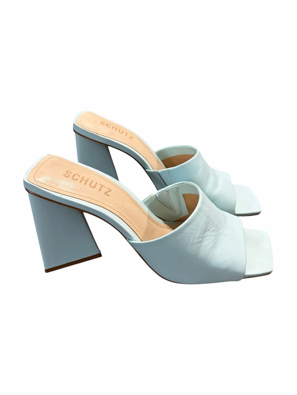 Schutz Lizah Nappa Leather Sandal in blue, 8.5 - Picture 2 of 5